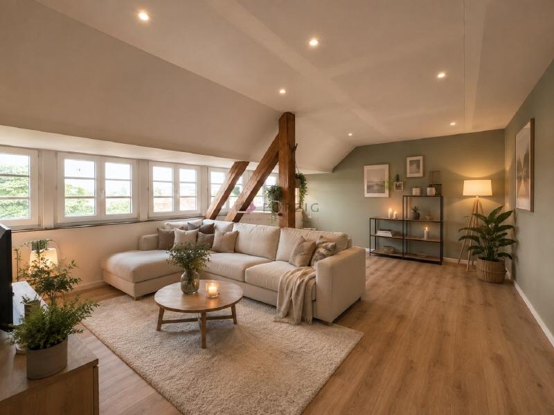 Erstbezug nach Sanierung – Stilvolle Dachgeschosswohnung mit Ankleidezimmer - Photo 1