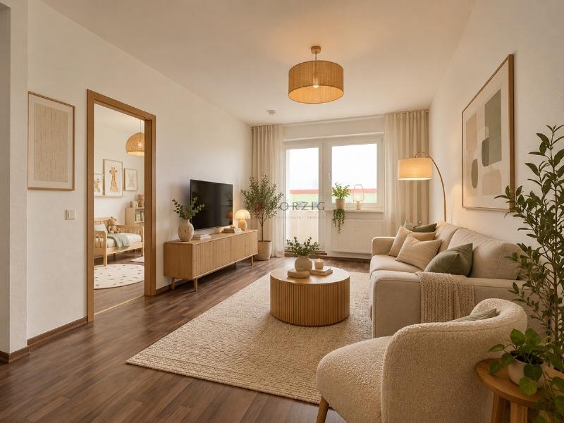 Klare Linien, grüner Ausblick – 3 Zimmer mit Balkon & Einbauküche - Foto 1